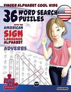Cover 36 Word Search Puzzles with The American Sign Language Alphabet