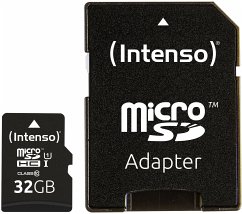 Cover Intenso microSDHC Card 32GB C10 UHS-I Premium mit Adapter