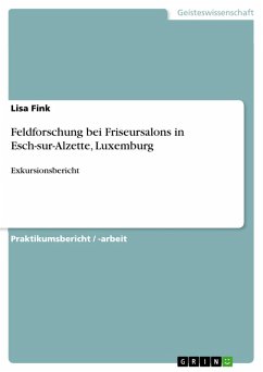 Feldforschung bei Friseursalons in Esch-sur-Alzette, Luxemburg (eBook, PDF) - Fink, Lisa