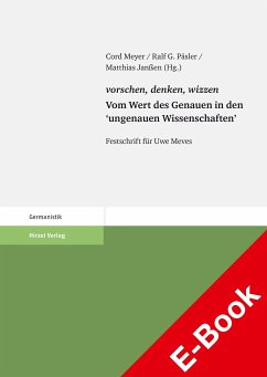 vorschen, denken, wizzen. Vom Wert des Genauen in den 'ungenauen Wissenschaften' (eBook, PDF) - Janßen, Matthias; Meyer, Cord; Päsler, Ralf