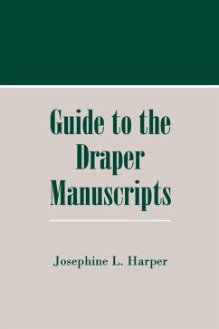 Cover Guide to the Draper Manuscripts (eBook, ePUB)