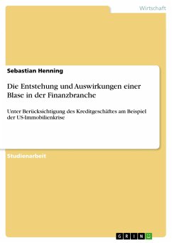 Die Entstehung und Auswirkungen einer Blase in der Finanzbranche (eBook, PDF) - Henning, Sebastian