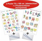 Das ABC der Tiere + Meine tierischen Zahlen von 1-20, 2 Poster + 4 Posterschienen