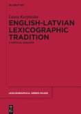 English-Latvian Lexicographic Tradition