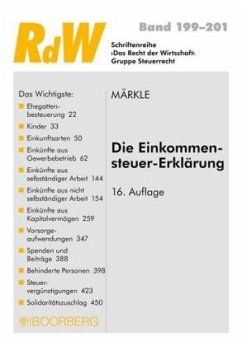 Die Einkommensteuer-Erklärung - Märkle, Rudi W.