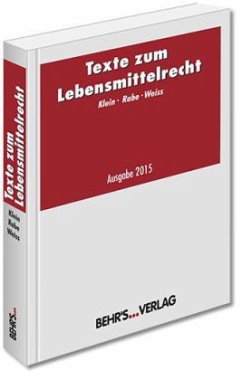 Texte zum Lebensmittelrecht (LMR) - Klein, Günter; Weiss
