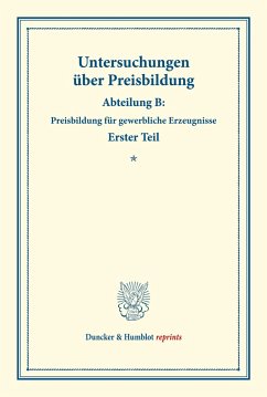 Untersuchungen über Preisbildung.