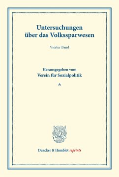 Untersuchungen über das Volkssparwesen.