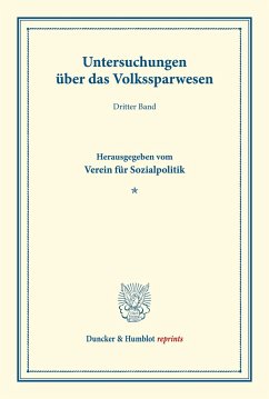 Untersuchungen über das Volkssparwesen.