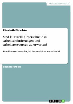 Sind kulturelle Unterschiede in Arbeitsanforderungen und Arbeitsressourcen zu erwarten? (eBook, PDF) - Pötschke, Elisabeth