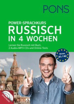 Cover PONS Power-Sprachkurs Russisch in 4 Wochen, m. 2 Audio-MP3-CDs und Online-Tests