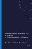 Eleven Catalogues by Reinier Leers (1692-1709)