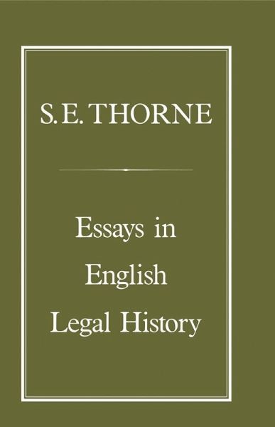 Essays in English Legal History (eBook, PDF)