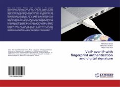 VoIP over IP with fingerprint authentication and digital signature