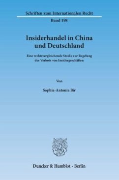 Insiderhandel in China und Deutschland. - Bir, Sophia-Antonia