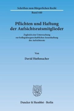 Cover Pflichten und Haftung der Aufsichtsratsmitglieder