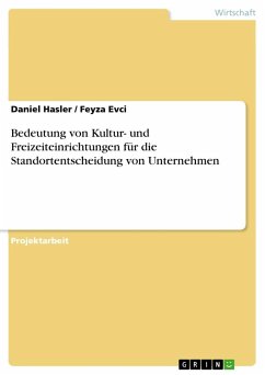 Bedeutung von Kultur- und Freizeiteinrichtungen für die Standortentscheidung von Unternehmen - Hasler, Daniel;Evci, Feyza