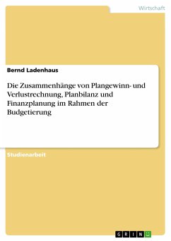 Die Zusammenhänge von Plangewinn- und Verlustrechnung, Planbilanz und Finanzplanung im Rahmen der Budgetierung (eBook, PDF)