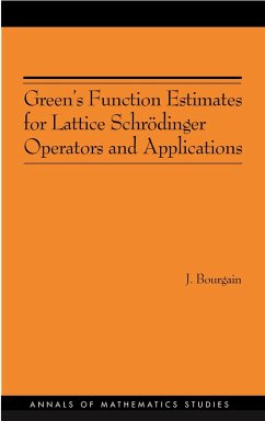 Green's Function Estimates for Lattice Schrödinger Operators and Applications. (AM-158) (eBook, PDF) - Bourgain, Jean