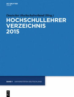 Cover Universitäten Deutschland / Hochschullehrer Verzeichnis 2015/Band 1