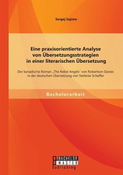 Eine praxisorientierte Analyse von Übersetzungsstrategien in einer literarischen Übersetzung: Der kanadische Roman 