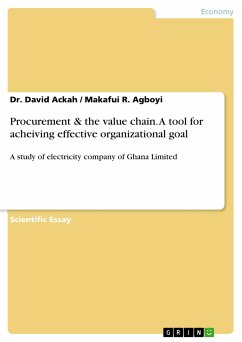 Procurement & the value chain. A tool for acheiving effective organizational goal (eBook, PDF)