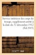 Service Intérieur Des Corps de Troupe,... - Bild 1