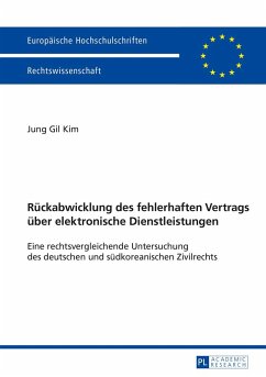 Rückabwicklung des fehlerhaften Vertrags über elektronische Dienstleistungen - Kim, Jung Gil