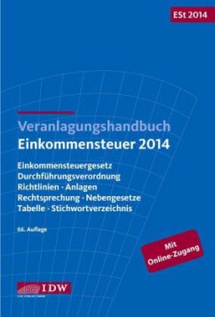 Cover Veranlagungshandbuch Einkommensteuer 2014 (ESt 2014)