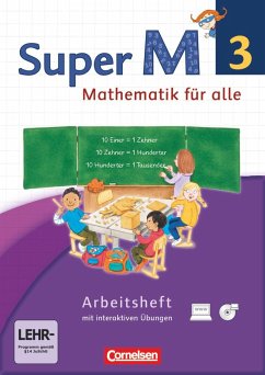 Super M 3. Schuljahr. Arbeitsheft mit CD-ROM. Westliche Bundesländer - Viseneber, Gabriele;Manten, Ursula