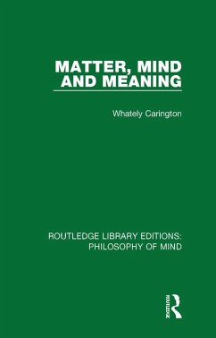 Matter, Mind and Meaning (eBook, ePUB) - Carington, Whately
