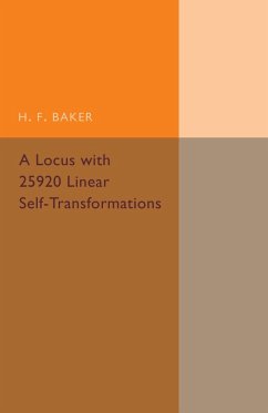 A Locus with 25920 Linear Self-Transformations - Baker, H. F.