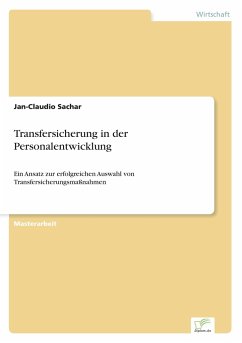 Transfersicherung in der Personalentwicklung - Sachar, Jan-Claudio