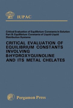 Cover Critical Evaluation of Equilibrium Constants Involving 8-Hydroxyquinoline and Its Metal Chelates (eBook, PDF)