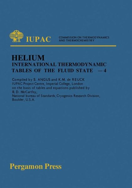International Thermodynamic Tables of the Fluid State Helium-4 (eBook, PDF)