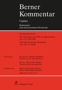 Berner Kommentar Update - Eherecht, Art. 159-251 ZGB - Hausheer, Heinz und Walter Peter
