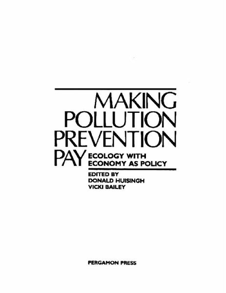 Making Pollution Prevention Pay (eBook, PDF) Making Pollution Prevention Pay (eBook, PDF)