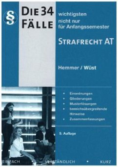 Cover Die 34 wichtigsten Fälle zum Strafrecht AT