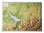 Region Allgäu, Bodensee, Reliefkarte, Klein