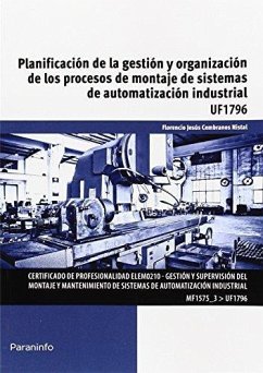 Cover Planificación de la gestión y organización de los procesos de montaje de sistemas de automatización industrial