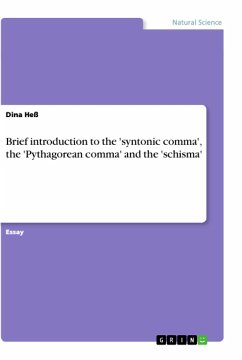 Brief introduction to the 'syntonic comma', the 'Pythagorean comma' and the 'schisma' - Heß, Dina