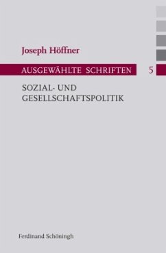 Sozial- und Gesellschaftspolitik - Höffner, Joseph