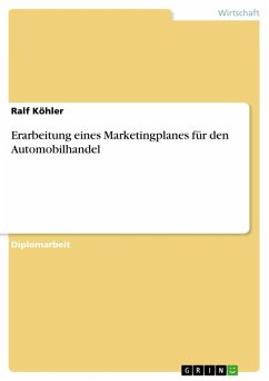 Erarbeitung eines Marketingplanes für den Automobilhandel (eBook, ePUB)