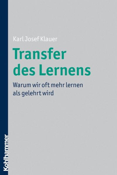 Transfer des Lernens (eBook, ePUB)