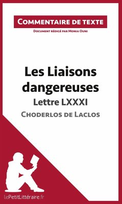 Les Liaisons dangereuses de Choderlos de Laclos - Lettre LXXXI - Lepetitlitteraire; Monia Ouni
