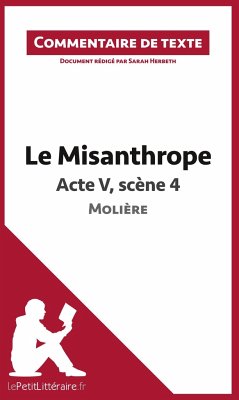 Le Misanthrope de Molière - Acte V, scène 4 - Lepetitlitteraire; Sarah Herbeth