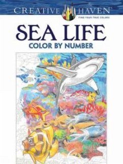 Creative Haven Sea Life Color by Number Coloring Book - Toufexis, George