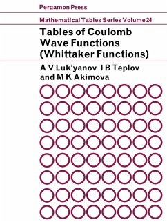 Cover Tables of Coulomb Wave Functions (eBook, PDF)