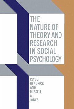 The Nature of Theory and Research in Social Psychology (eBook, PDF) - Hendrick, Clyde; Jones, Russell A.