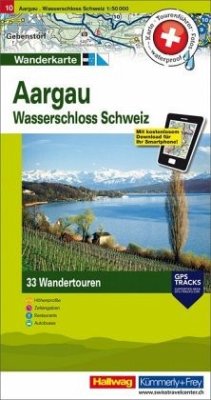 Cover Hallwag Wanderkarte Aargau, Wasserschloss Schweiz